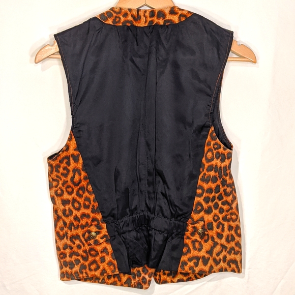 Vintage leather animal print vest - Picture 2 of 7
